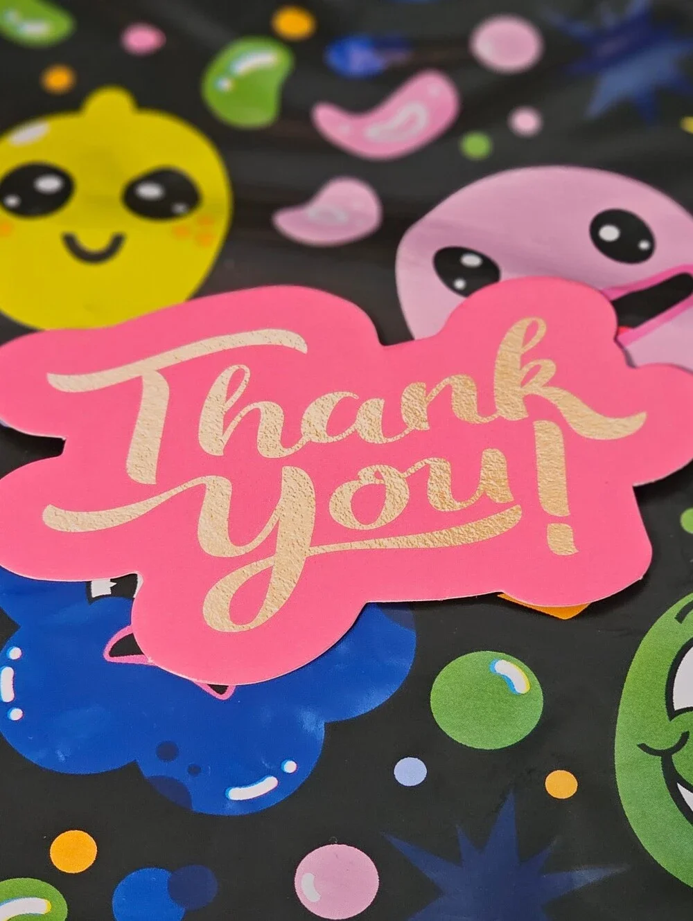 25 count Thank You Cards Small Business Appreciation - Bright Pink And Gold
